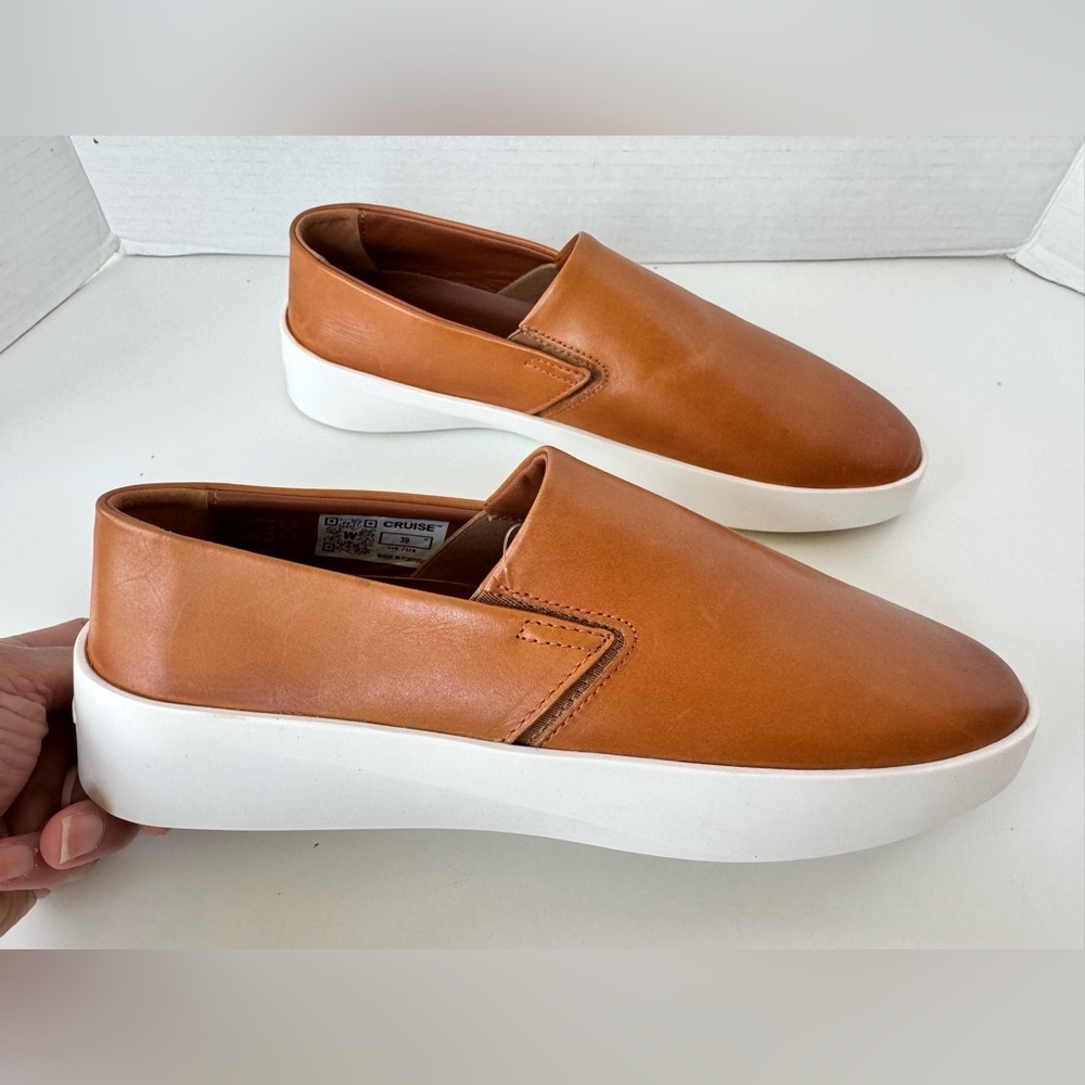 Wolf And Shepherd Cruise Slip-On Sneaker Honey Brown Leather Women’s Size 39